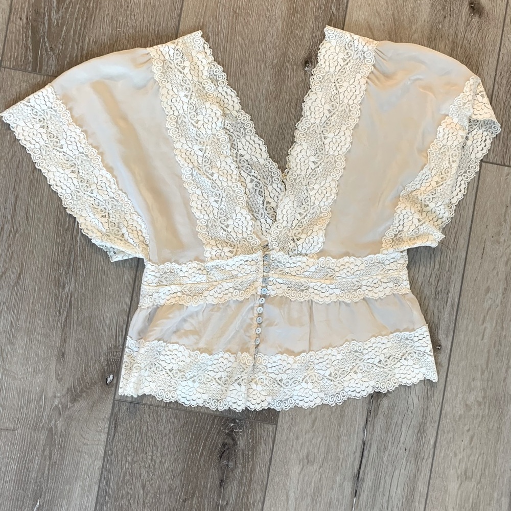 Dreamy deep plunge blouse